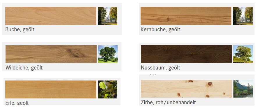 Holzarten Massivholzbett